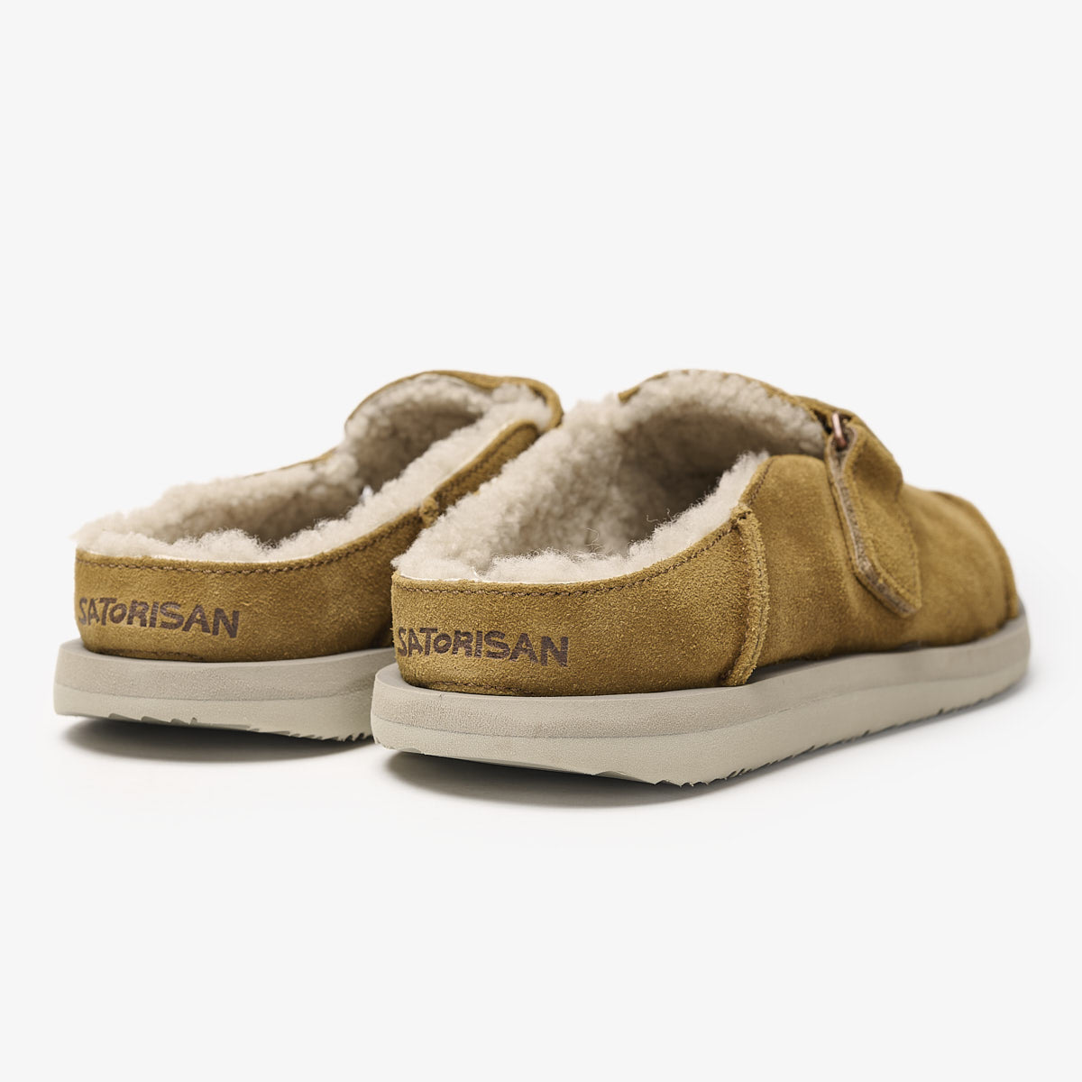 Uwabaki Clog Strap Suede | Mid Brown