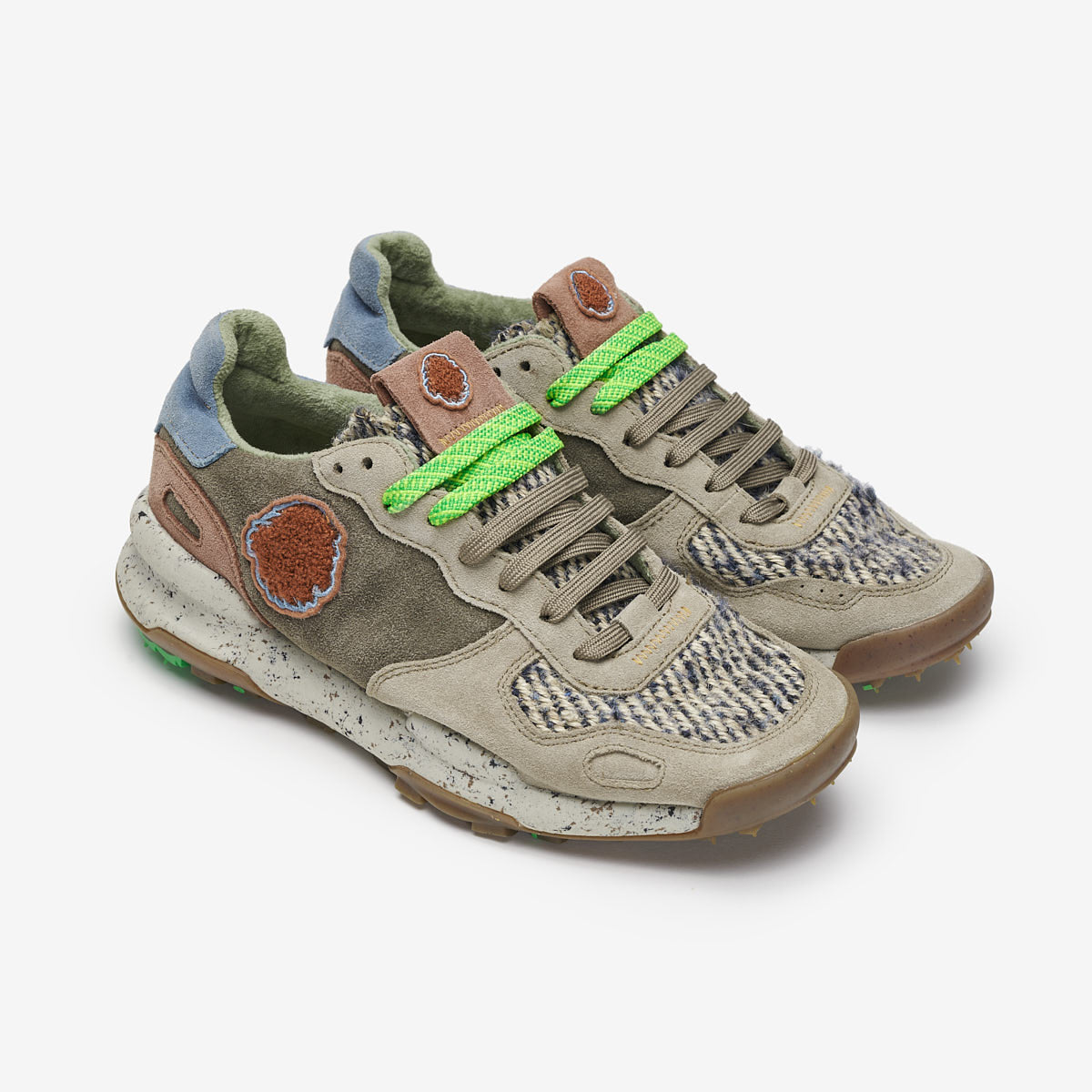 Men's Trainer - Chacrona Suede Gravel - Satorisan ROW