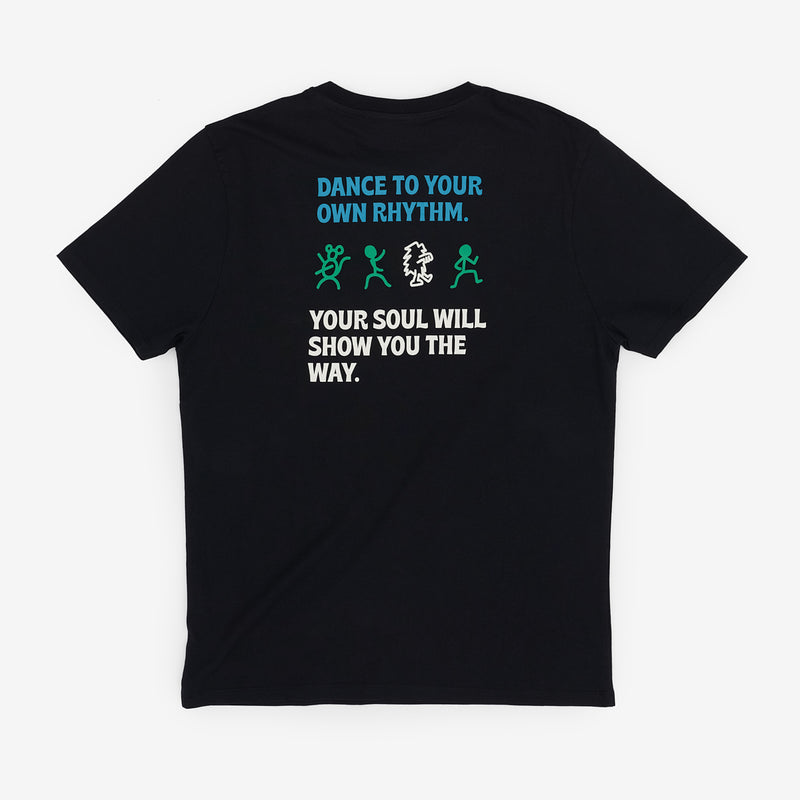 T-shirt regular fit Organic cotton | Black dance your own rhythm