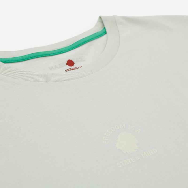 T-shirt regular fit Organic cotton | Cristaline green freedom state
